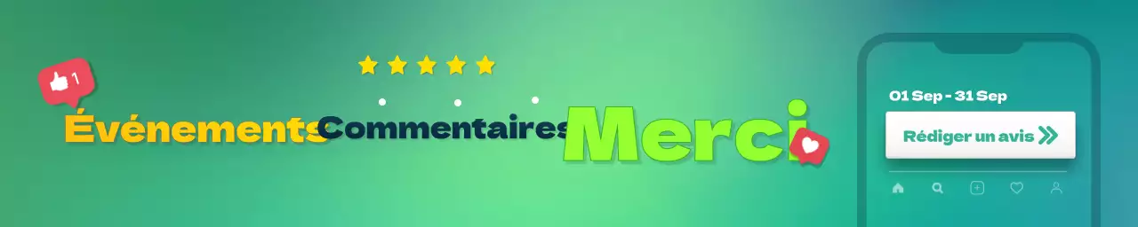 Bannière de promotion d'un événement de révision rectangle horizontal avec une palette de couleurs vertes et jaunes fraîches et un titre ciblé