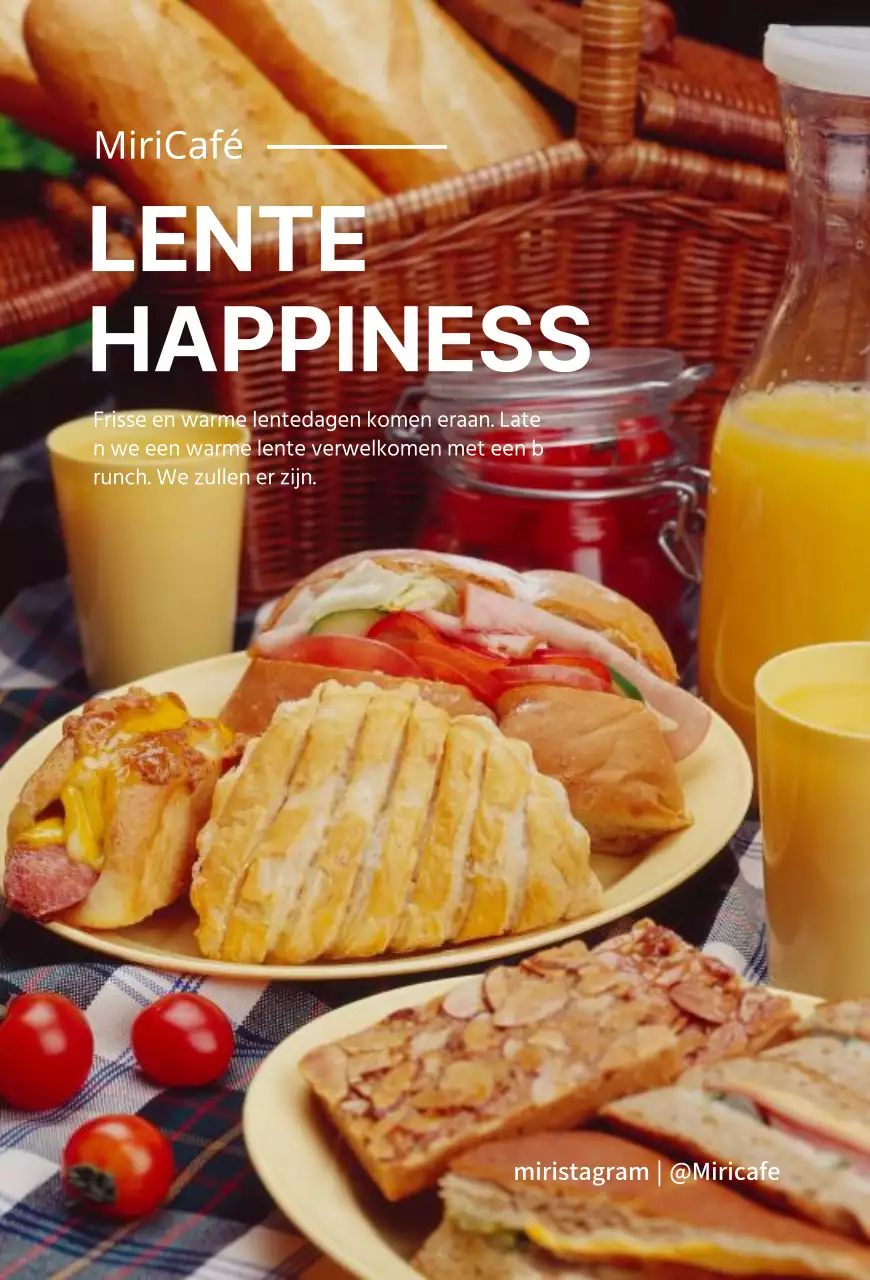 Lente-geïnspireerd brunchmenu foto merchandise