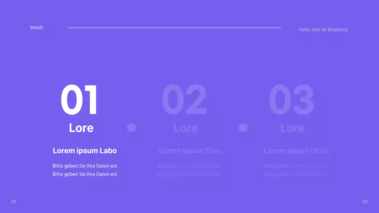 Blaubeer-Präsentation