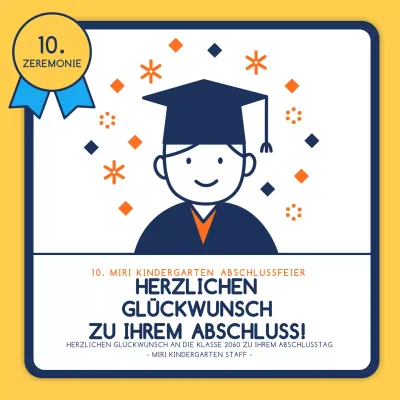 Gelb Niedlich Graduation Illustration Kindergarten Graduation