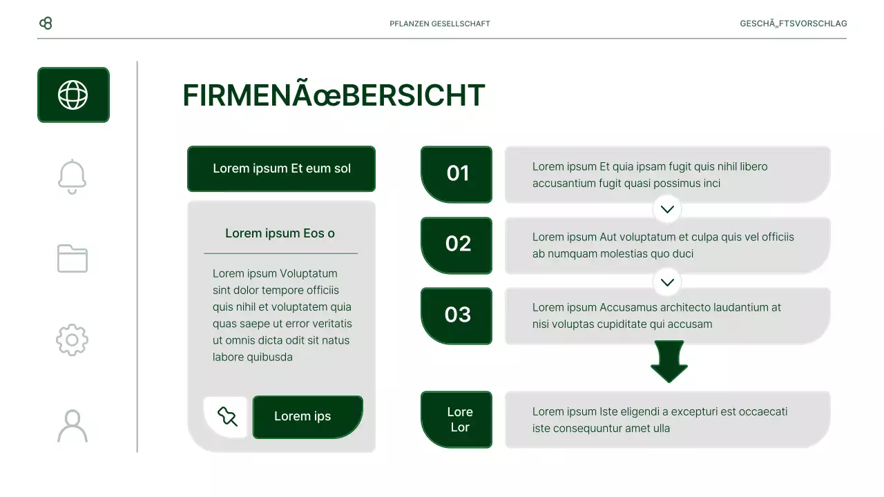 Business Business Vorschlag in weiß und grün natürlichen Blatt Konzept