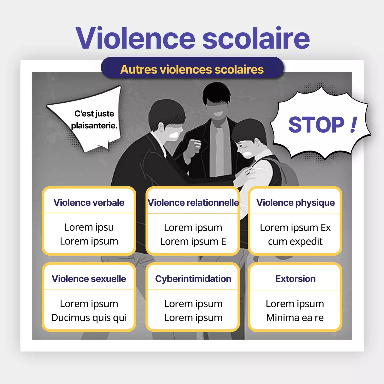 Une campagne d'action sociale avec une touche de bleu