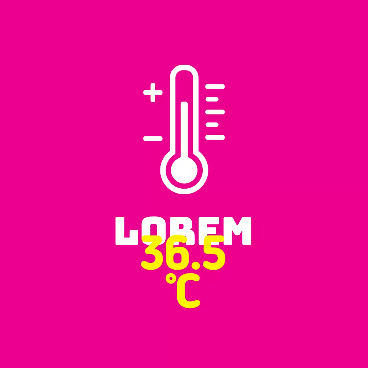 Roze en gele geïllustreerde corona temperatuurgids