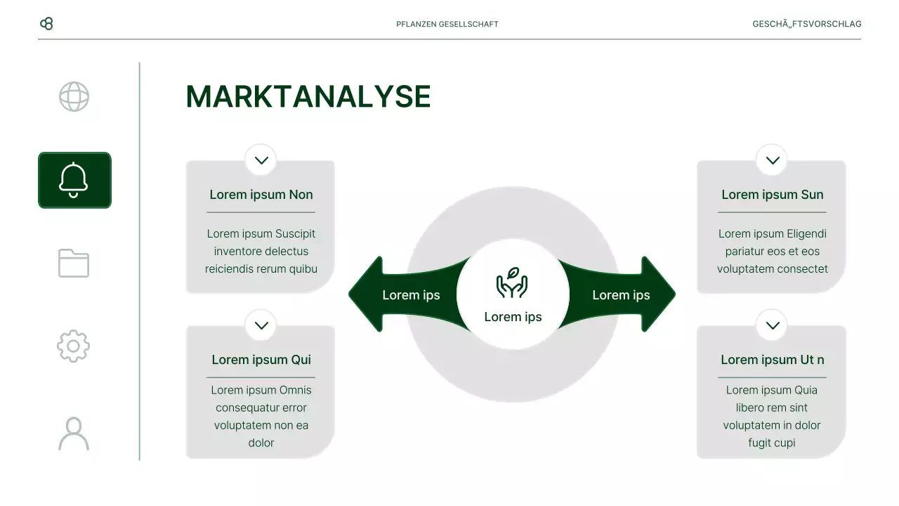 Business Business Vorschlag in weiß und grün natürlichen Blatt Konzept