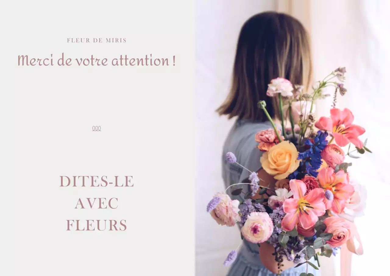Photo Split Layout Florist en rose vintage
