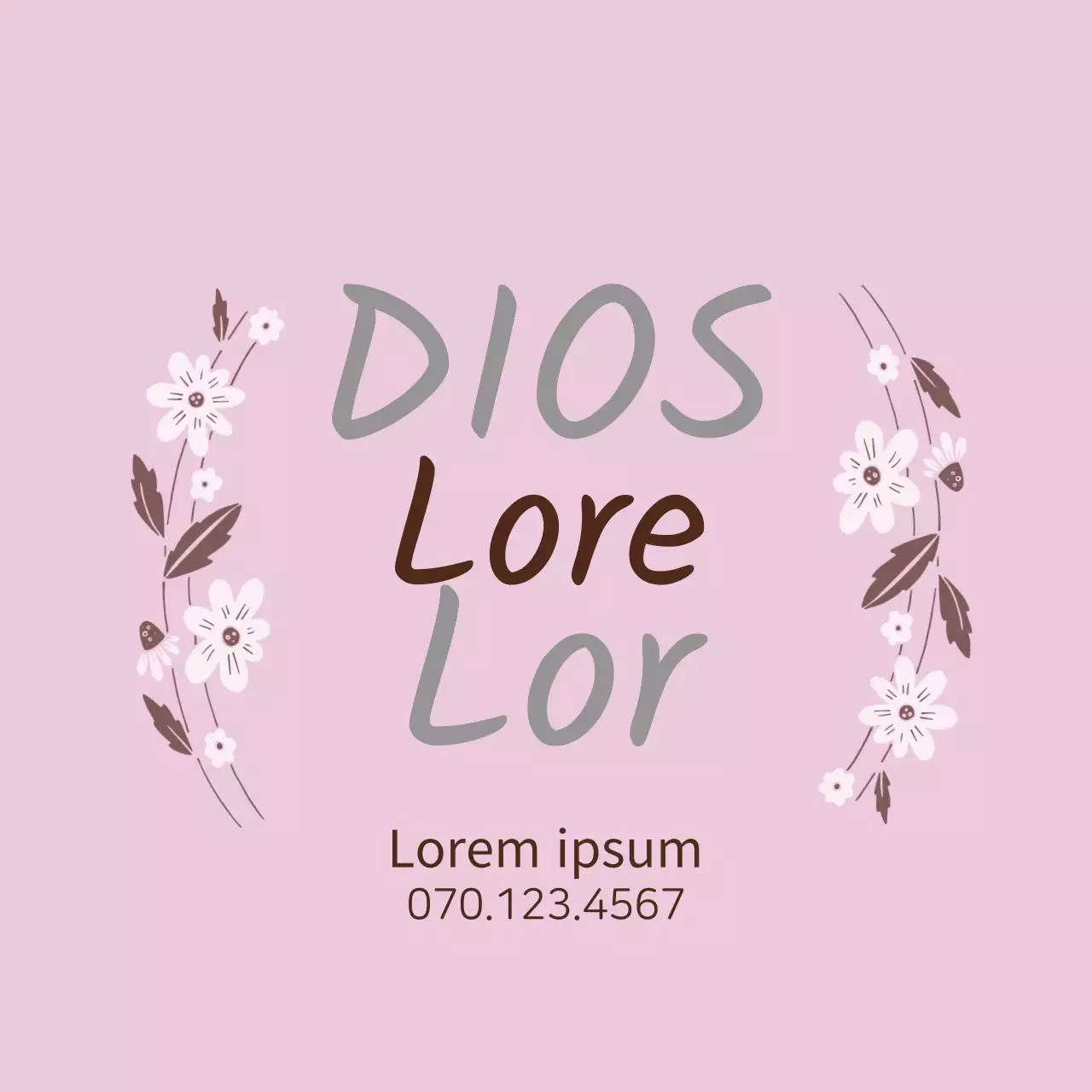 Caligrafía malva Papelería Iglesia