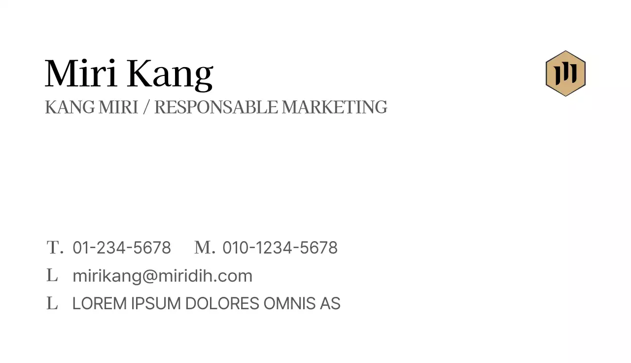 Un concept simple et élégant en noir et or pour le logo de votre entreprise et vos coordonnées personnelles