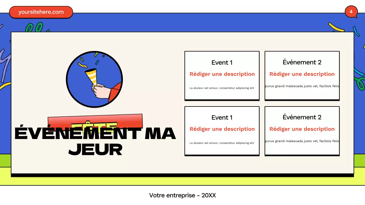 présentation de la bande dessinée bleue pour le nouvel an