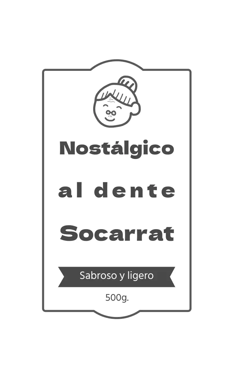 Etiqueta de papel de telar vintage gris oscuro