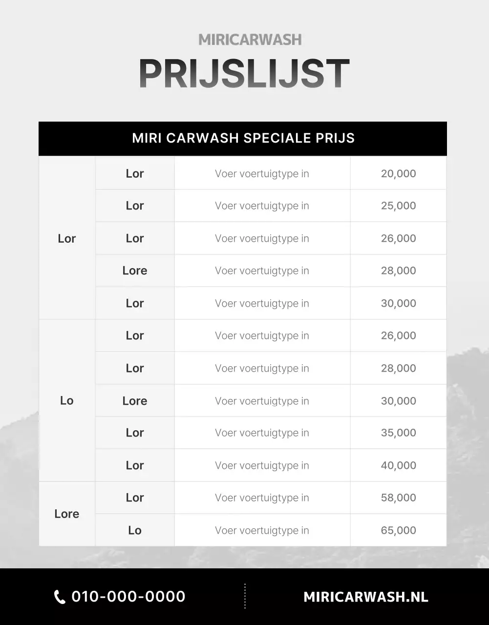 Witte en zwarte autowasstraat