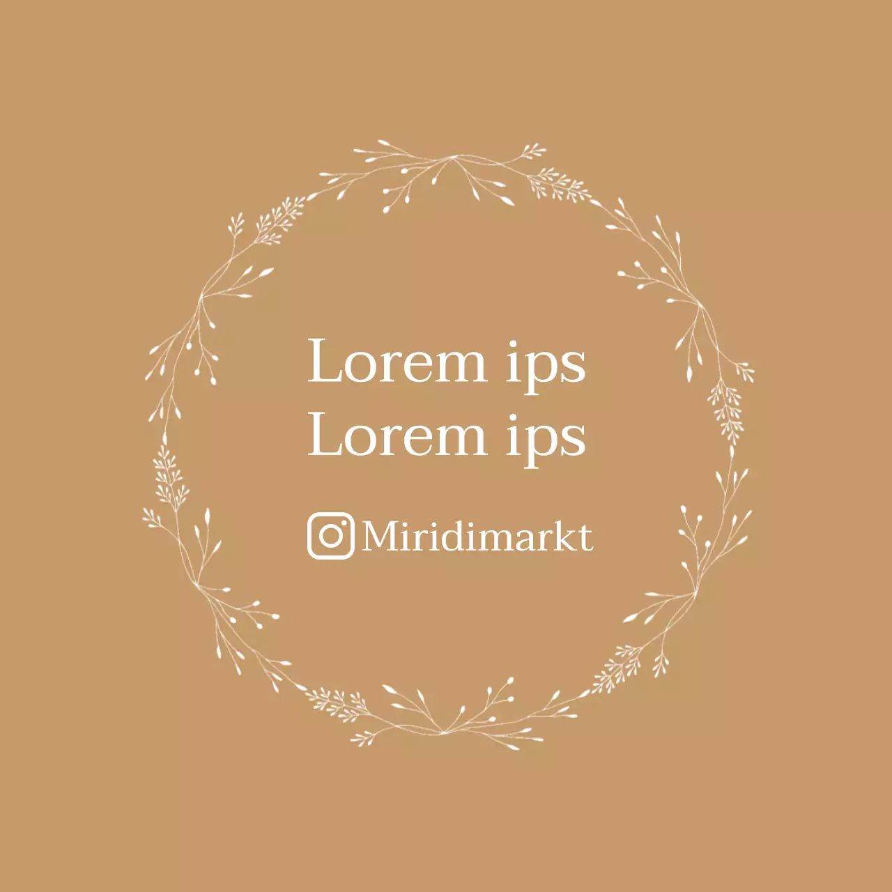 Geïllustreerd beige label