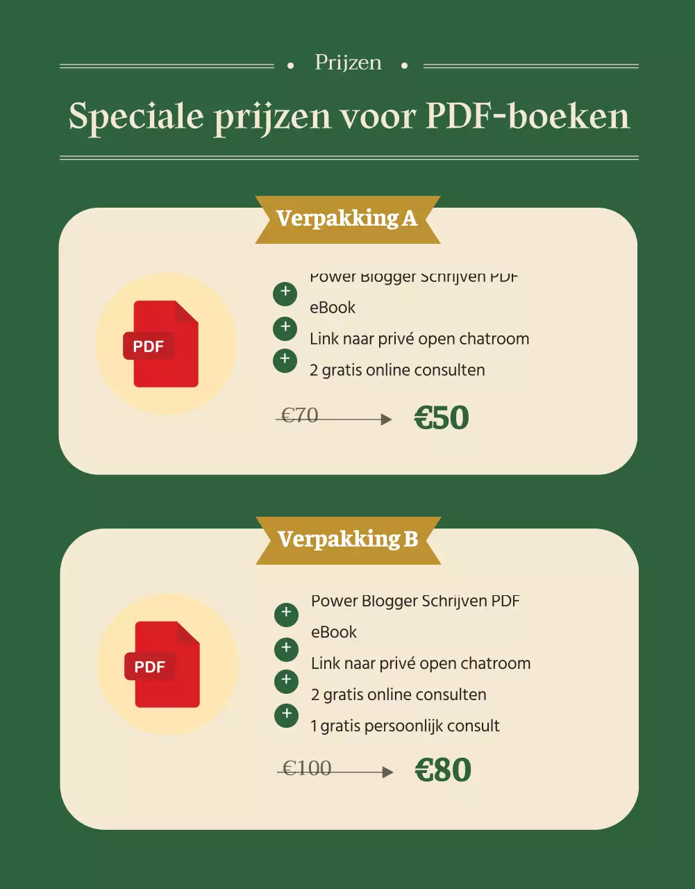 Een schone, groene ebookpagina