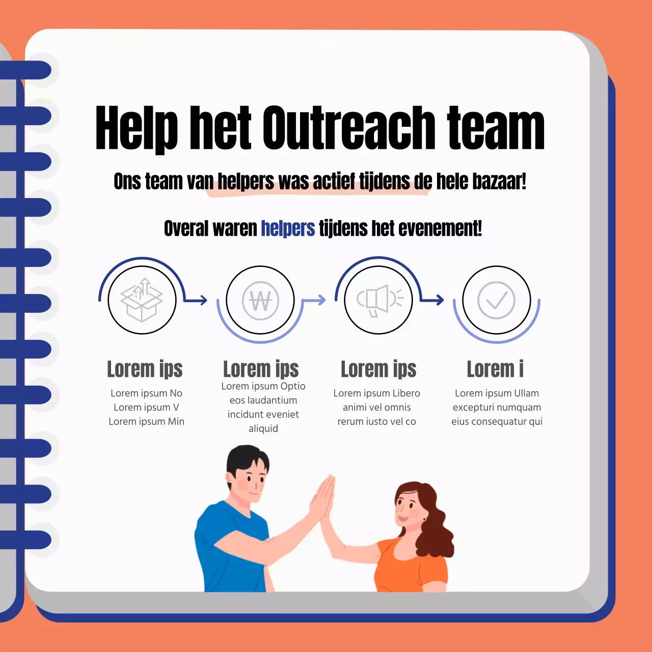 Oranje en blauw evenement bazaar verslag