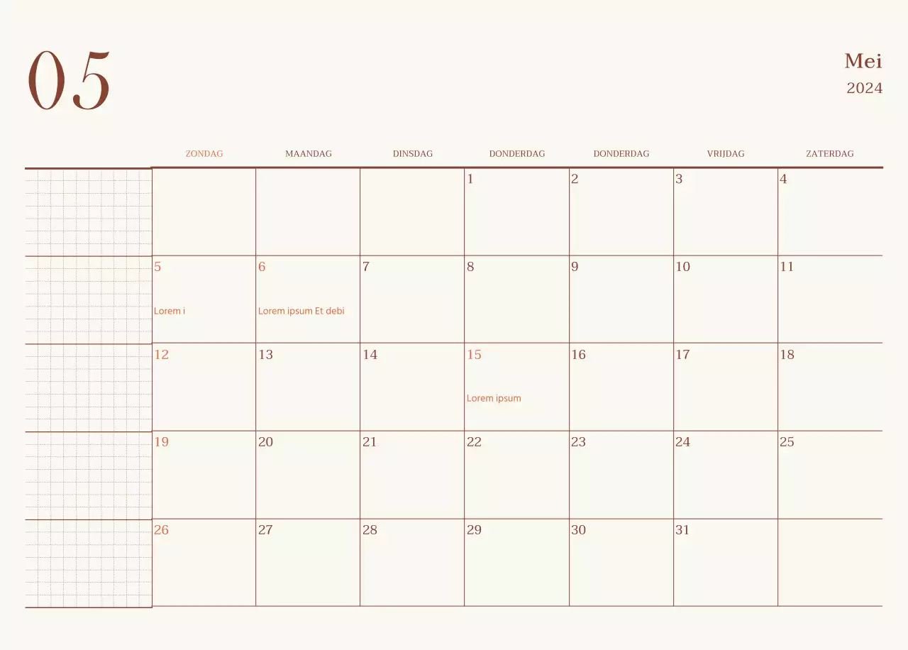 Emotionele fotolay-out voor café in beige en bruin