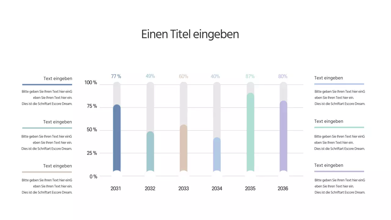Ein einfaches Konzeptdiagramm in Pastellfarben