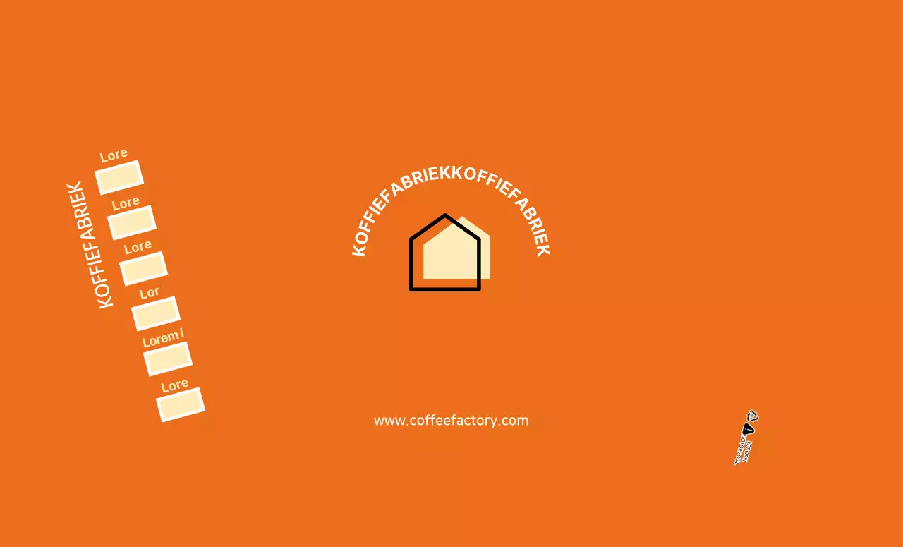 Oranje moderne café papieren bekers