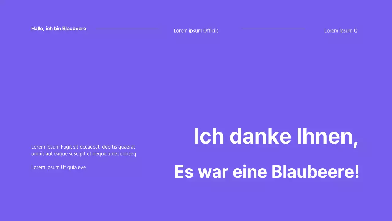 Blaubeer-Präsentation