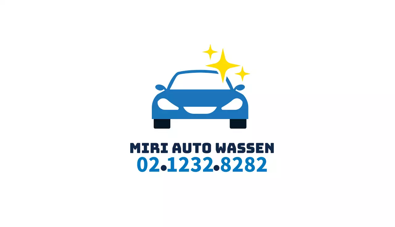 Blauwe illustratie nette huurauto coupon