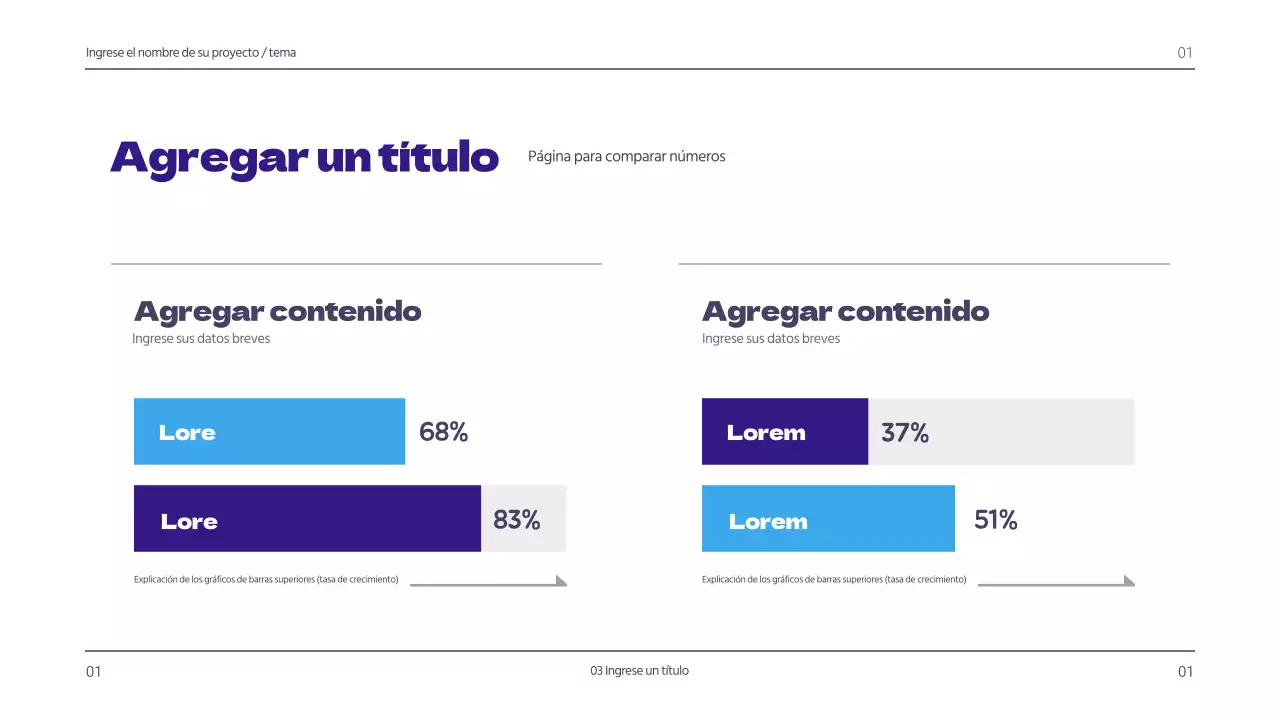Diseño de un gráfico de barras con un concepto de guía simple