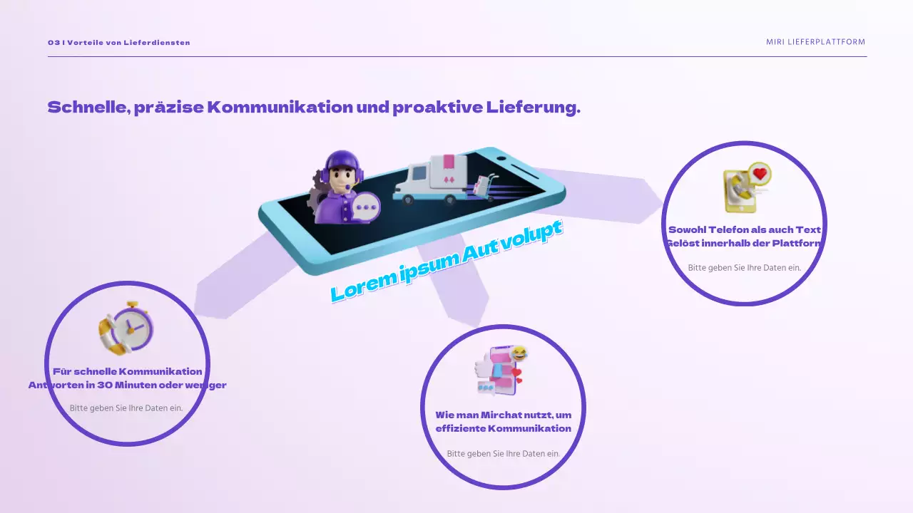 Einführung der lila Himmel einfache Versandlösung Lieferung