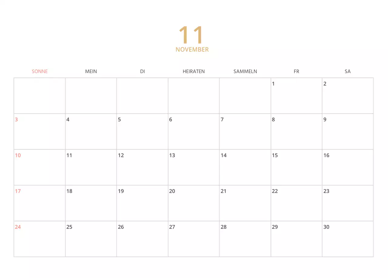 Mehrfarbiger Bildkalender