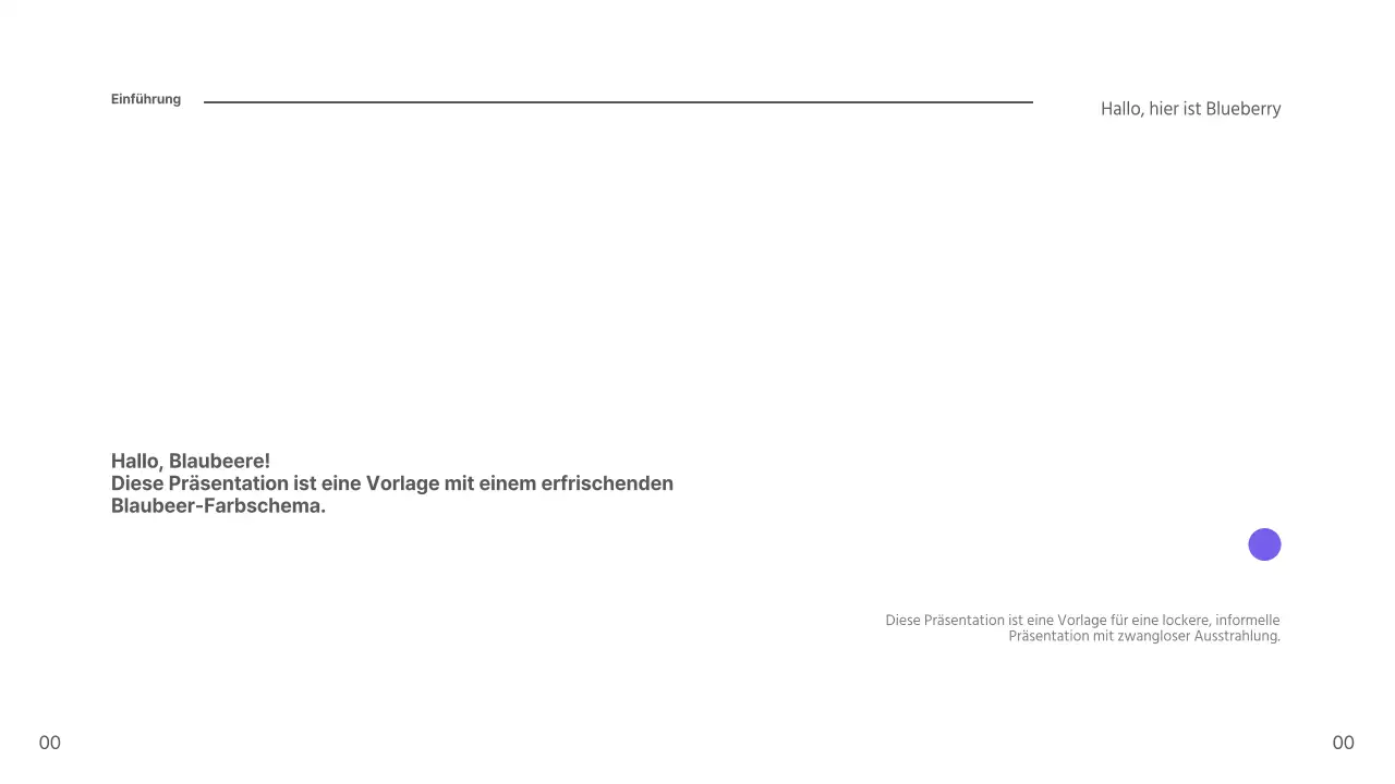 Blaubeer-Präsentation