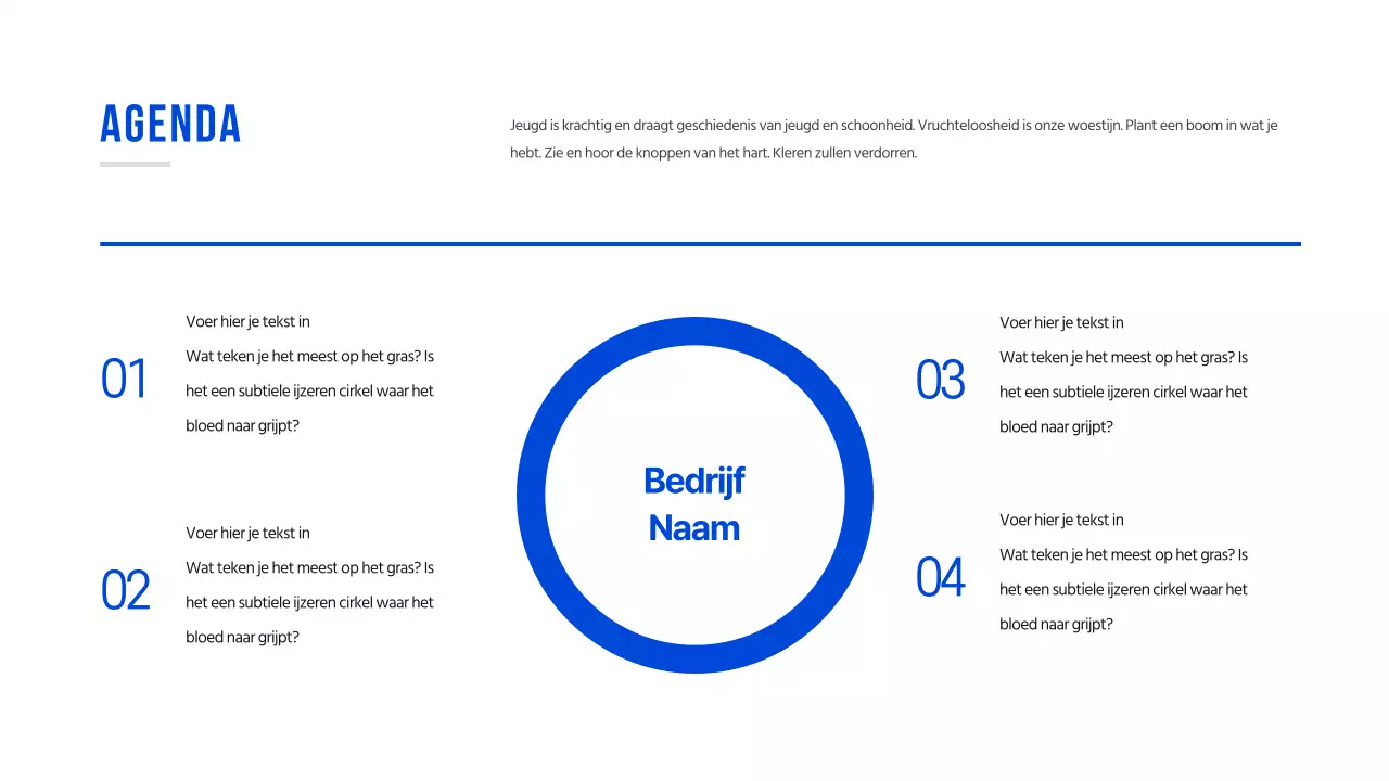 Eenvoudige conceptgrafiek in blauw