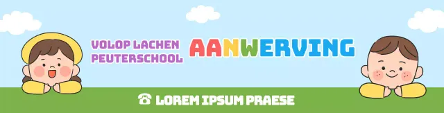 Lichtblauwe groene schattige PR-werving