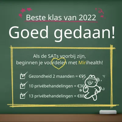 Groen krijtbord SAT-evenementen