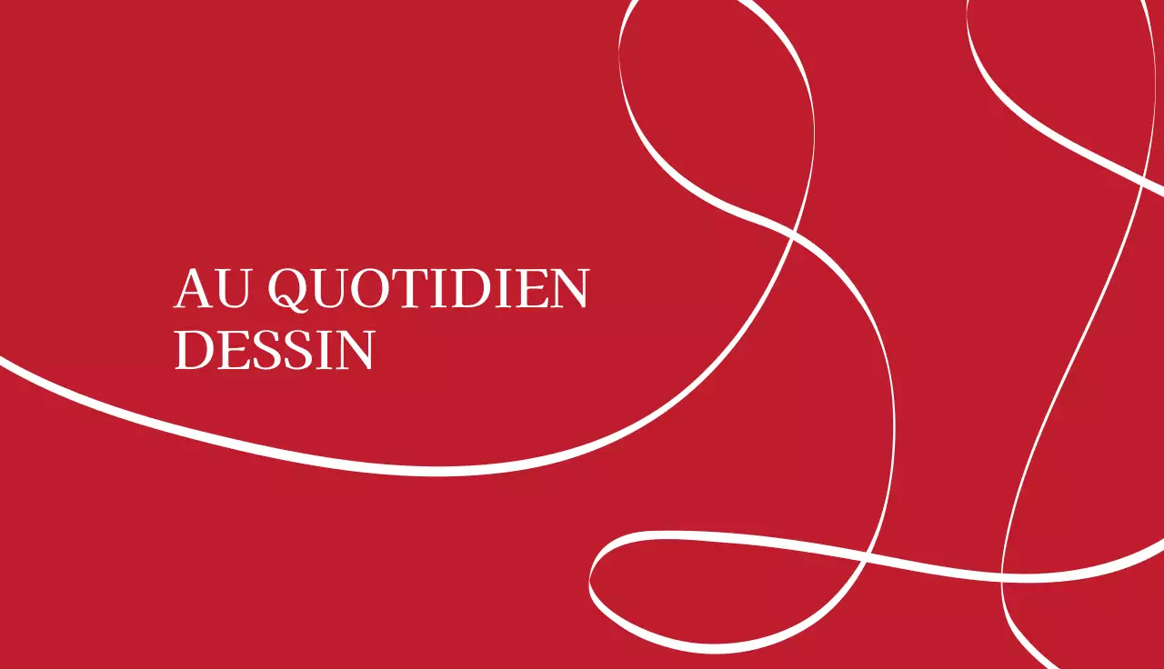 Ligne blanche rouge Illustration École d'art