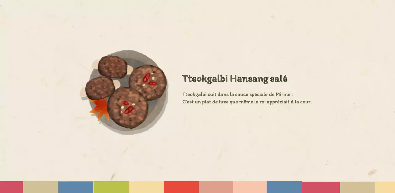 Calendrier des coupons de restaurants coréens traditionnels en beige et marron