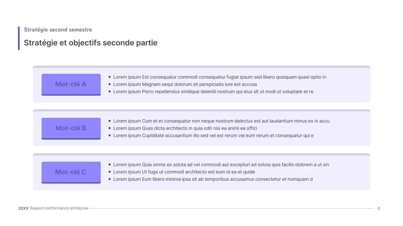 Kit de présentation d'entreprise violet, concept UI tridimensionnel