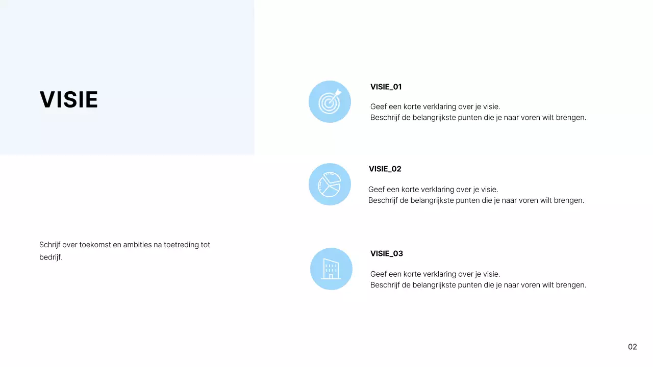 Portfolio voor eenvoudige interieurontwerper in wit en lichtblauw