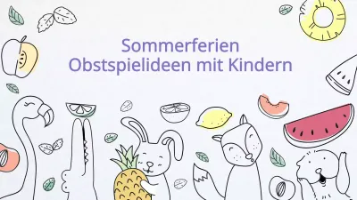 Niedliche Tier- und Obstillustrationen mit Doodle-Charakter YouTube-Miniaturansichten