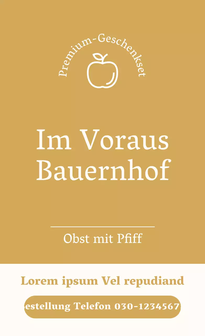 Gold Einfacher vertikaler Aufkleber