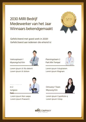 Bekendmaking van de winnaars van onze netjes ingelijste werknemersprijzen