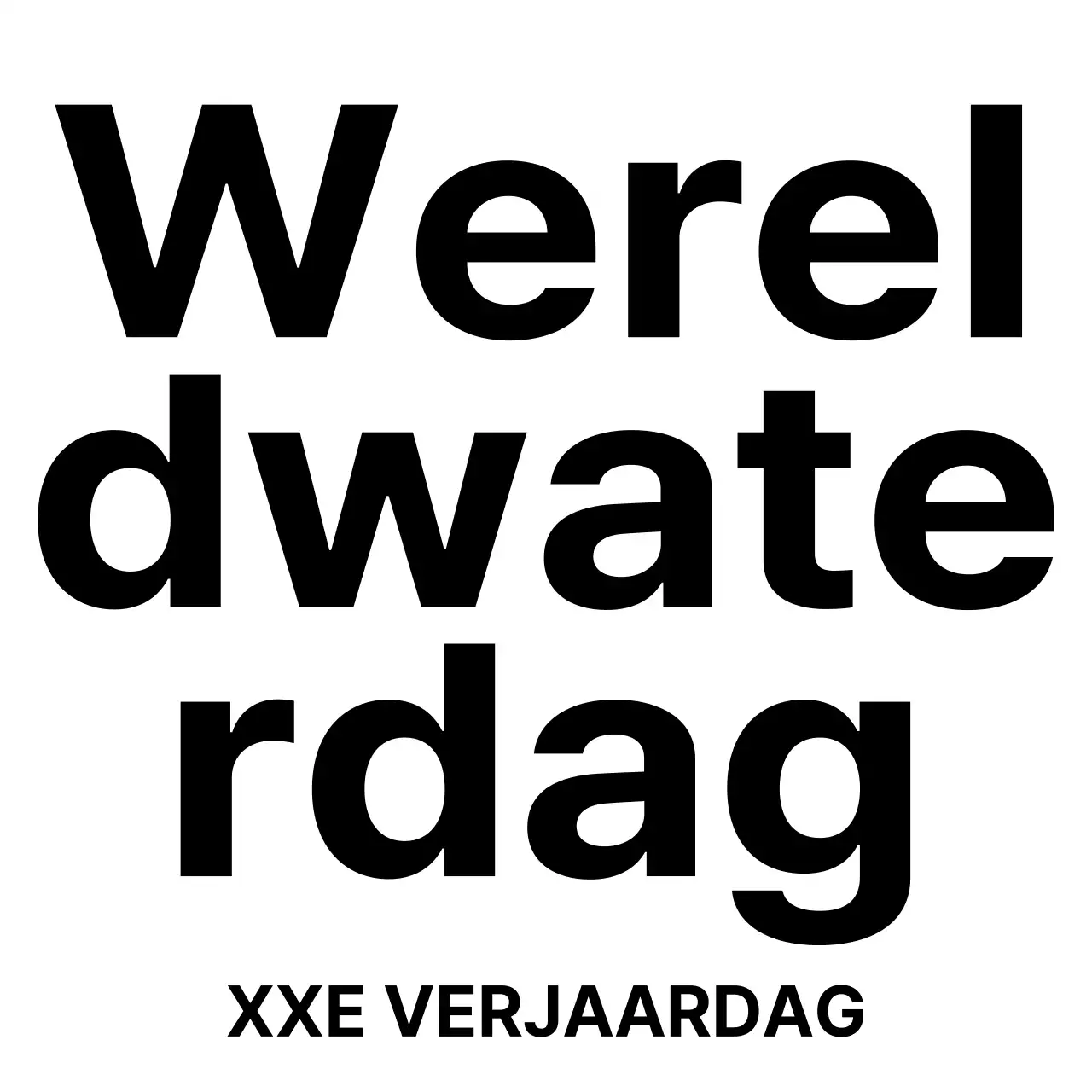 Soevenirs met zwarte symbolen voor het evenement Waterdag