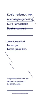 Marineblauwe eenvoudige ster illustratie stijl boek Concert informatie aankondiging