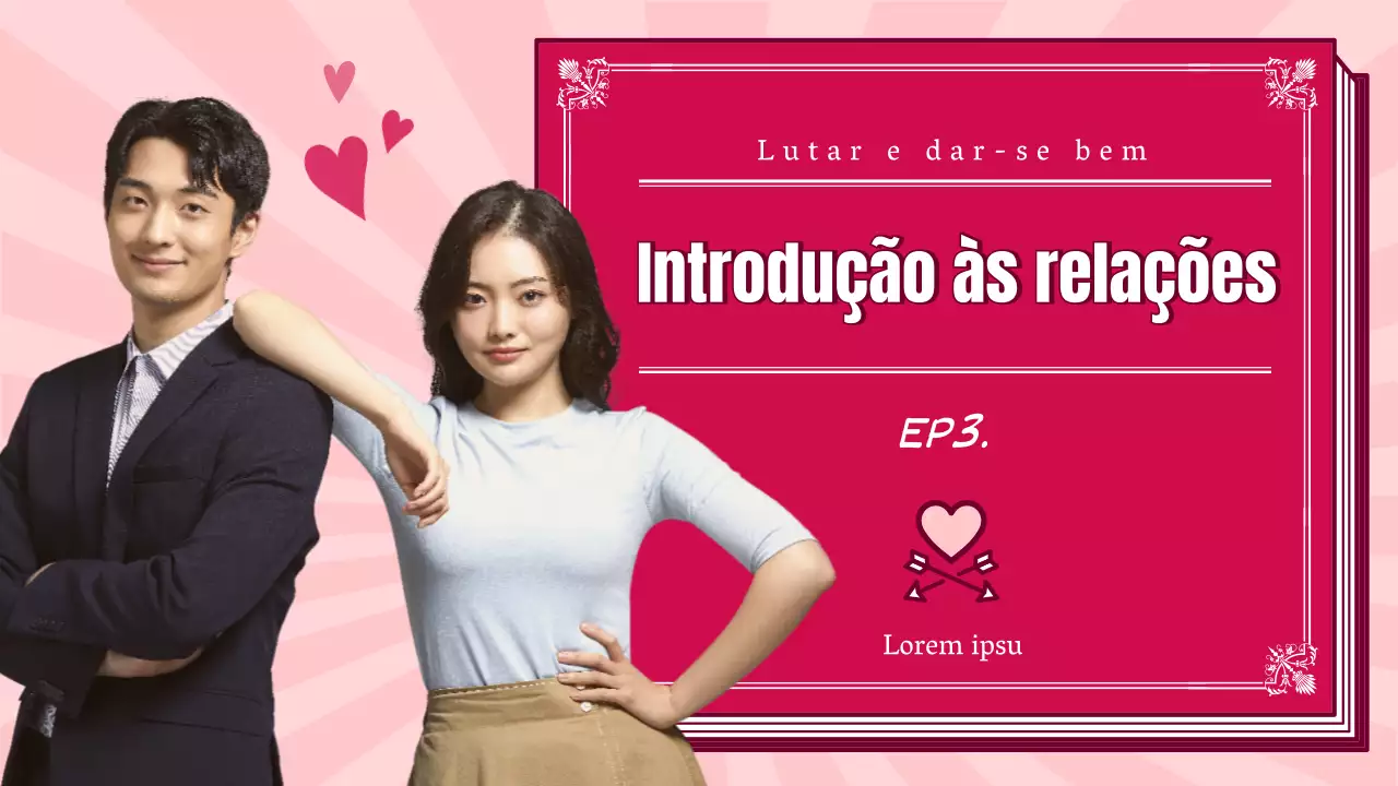 Ilustração cor-de-rosa da capa do livro e fotografia do casal em destaque Introdução aos estudos românicos