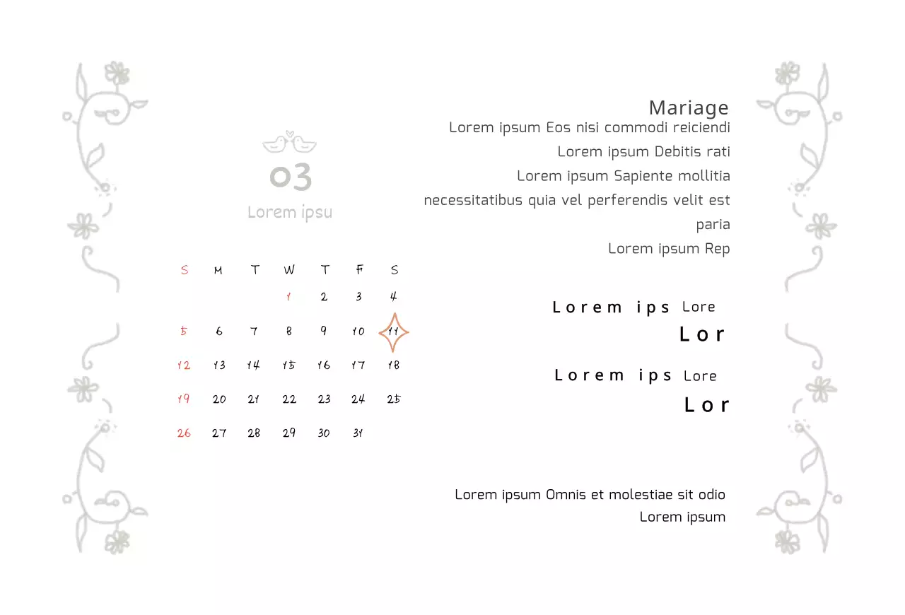 Invitations de mariage mignonnes avec illustrations au trait