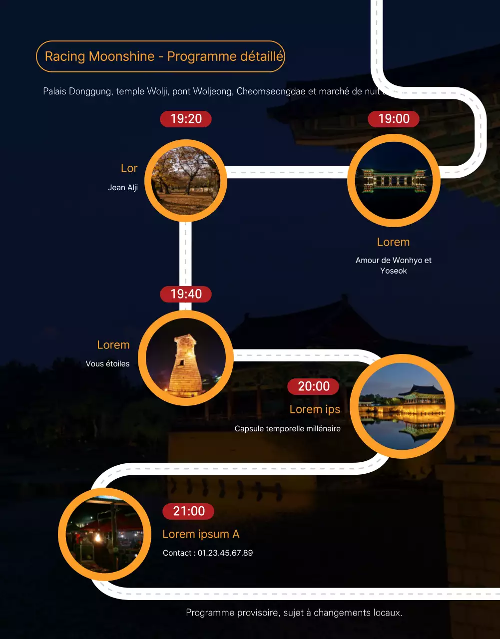 Gyeongju Excursions d'une journée Gyeongju Moonlight Walks Pre-Tours Sites historiques Visites culturelles 8 juin Gyeongju Citizens' Day Promotion des agences de voyage