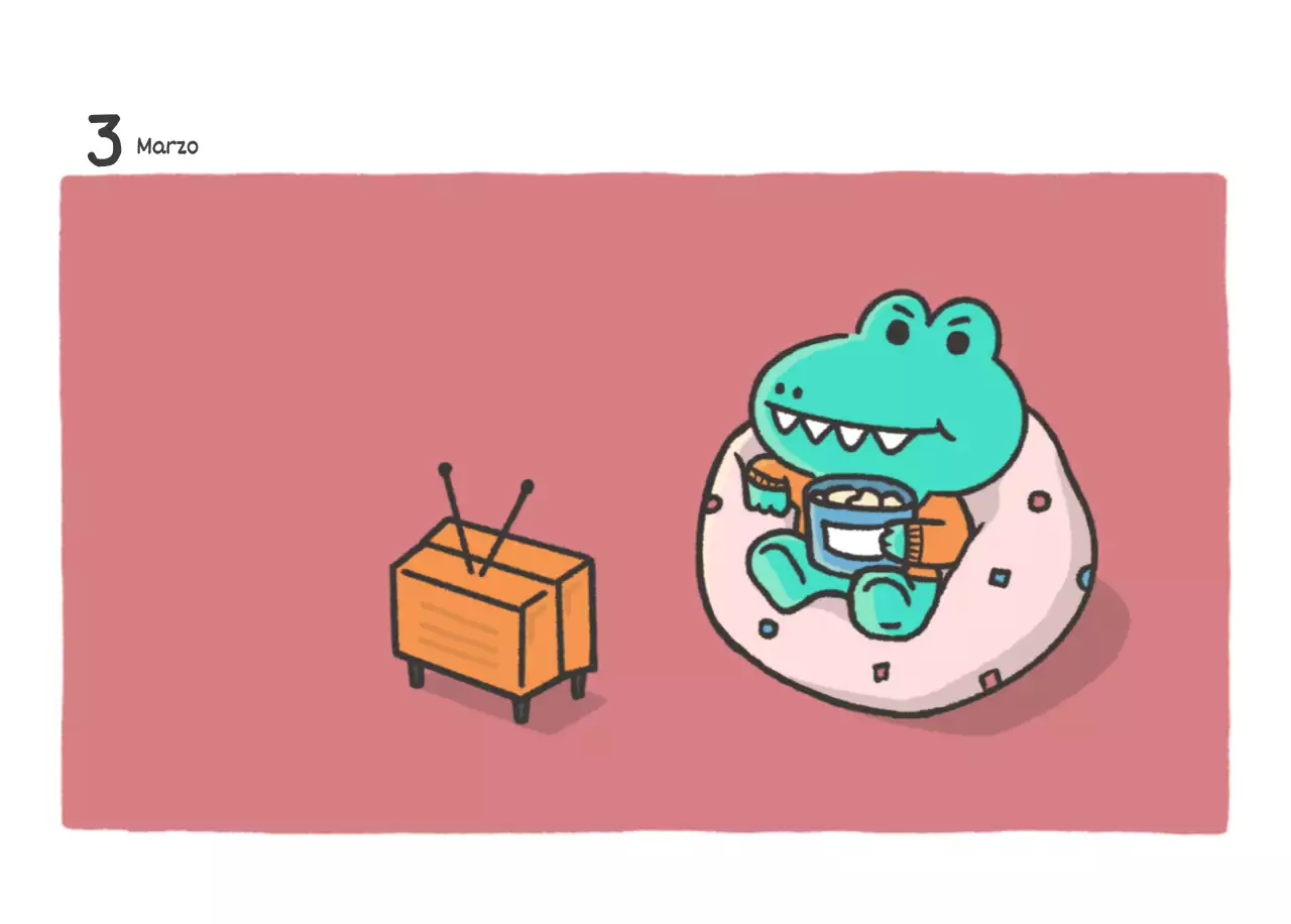 Un calendario con un simpatico concetto di illustrazione di Argo