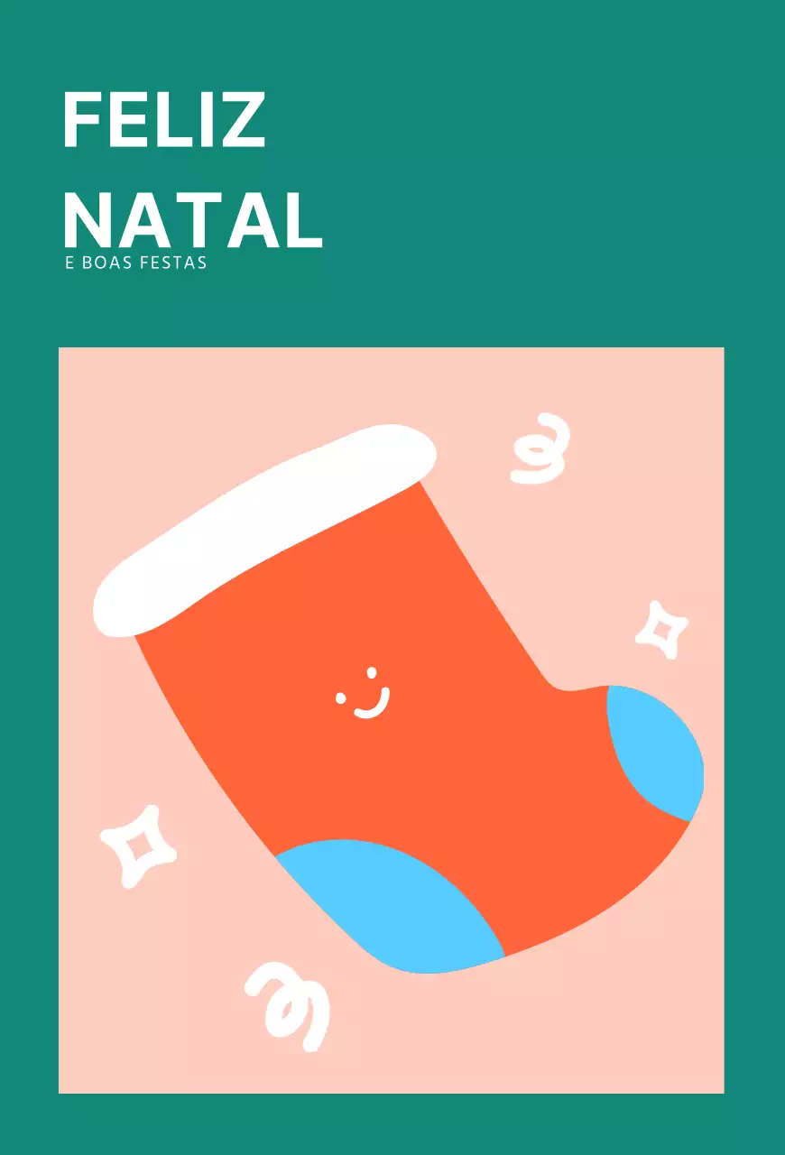 Turquesa Meias de Natal giras Cartão postal de Natal Cartões postais