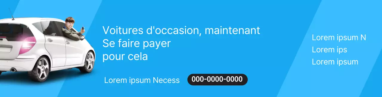 Photo bleu propre promouvant les ventes de voitures d'occasion