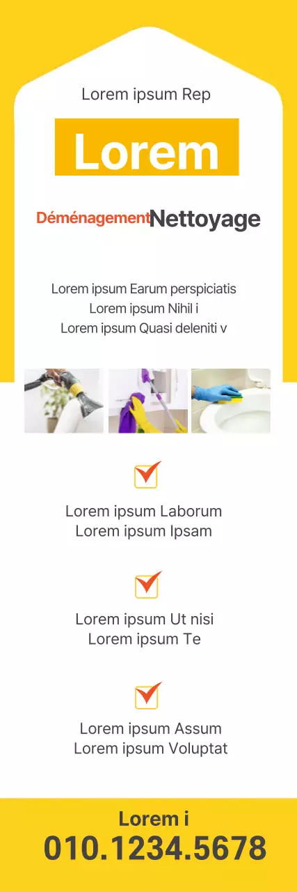 Illustration jaune service de nettoyage mignon holbo