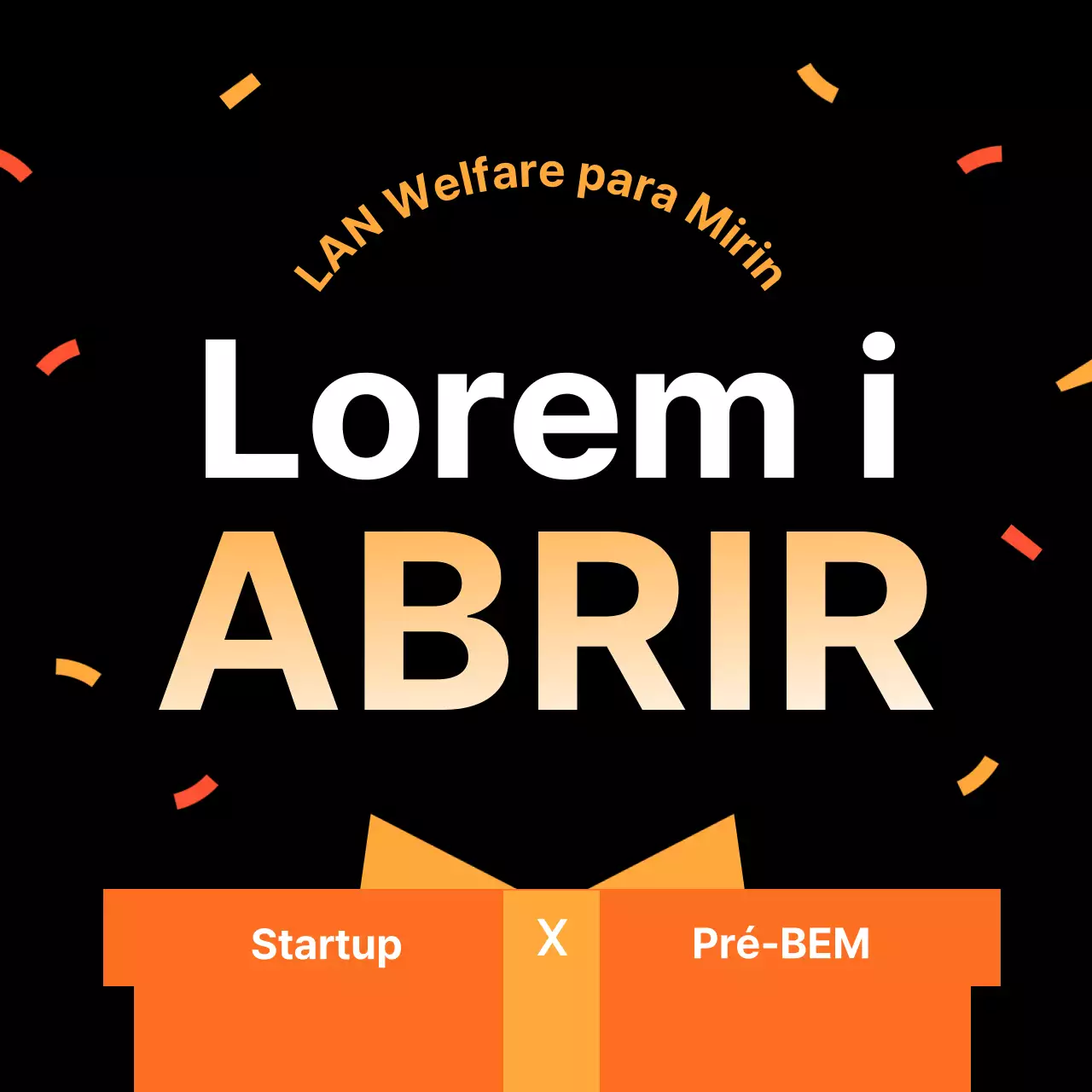 Abriu um centro de bem-estar interno preto e laranja