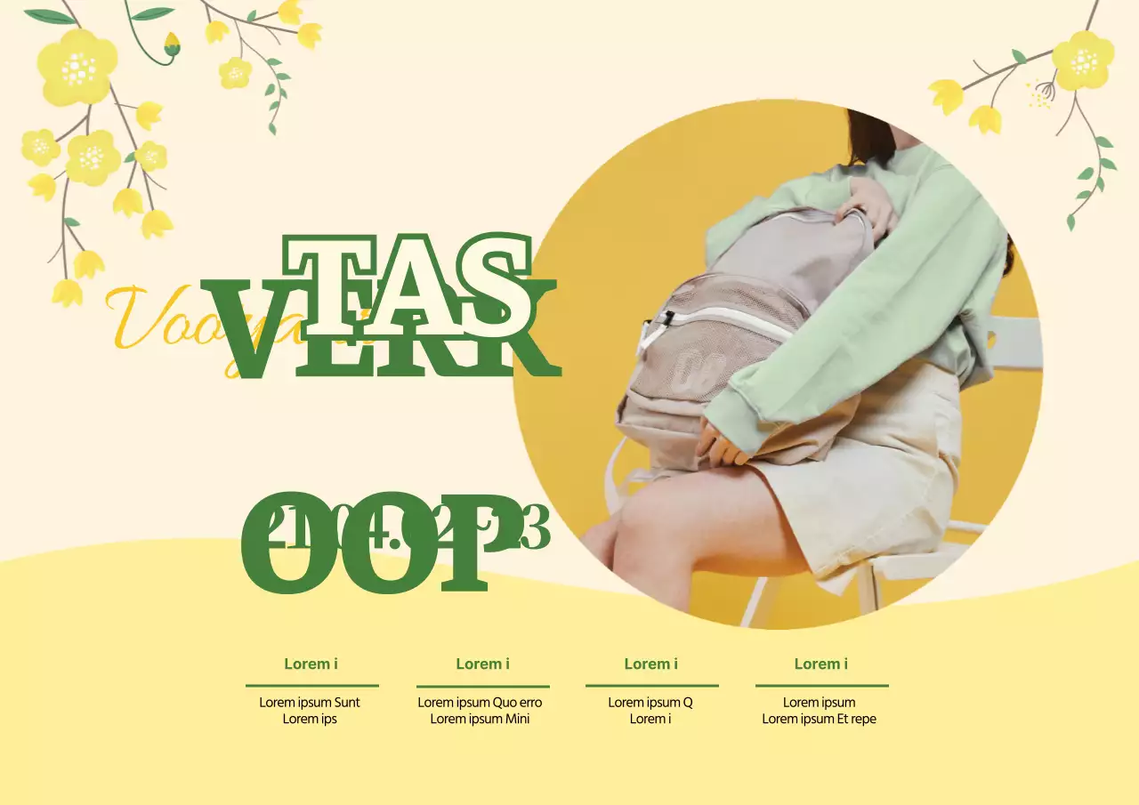 Geel Groen Foto Markeer Nette Lente Tassen Promoot een verkoop evenement