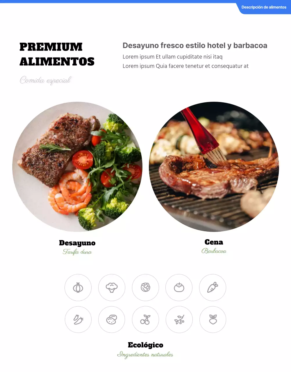 Detalles de los hoteles en azul