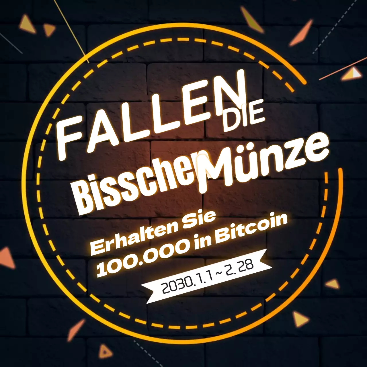 Bitcoin Brick Thema in schwarz und gelb