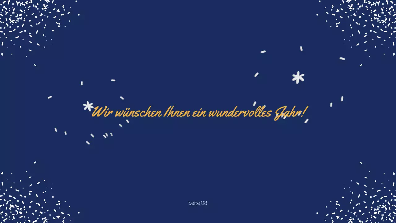 Navy Festliche Neujahrs-Rückblicks-Präsentation